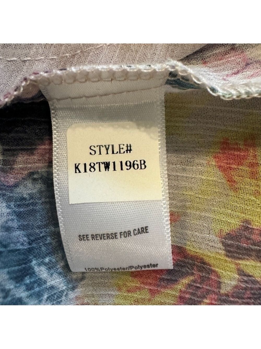 Bishop + Young Accordion Pleated Sheer Floral Blouse Size Small - Picture 9 of 16